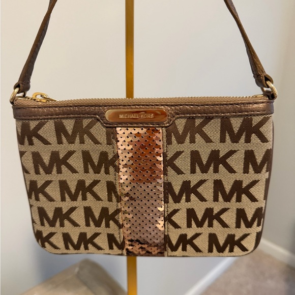Michael Kors Handbags - Michael Kors Monogram Jacquard Canvas Crossbody Bag 5.5x8 Limited Edition